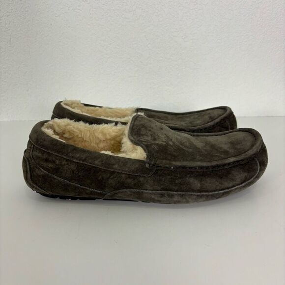UGG Other - UGG Grey Suede Fur Lined Men's Slippers